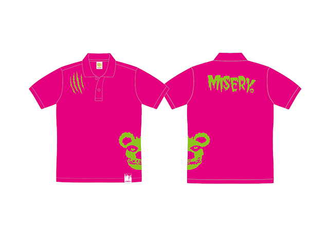 ポロシャツ/MISERY　カラー：ピンク×グリーン