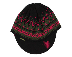 ハートストリングつば付きキャップ カラー：ブラック